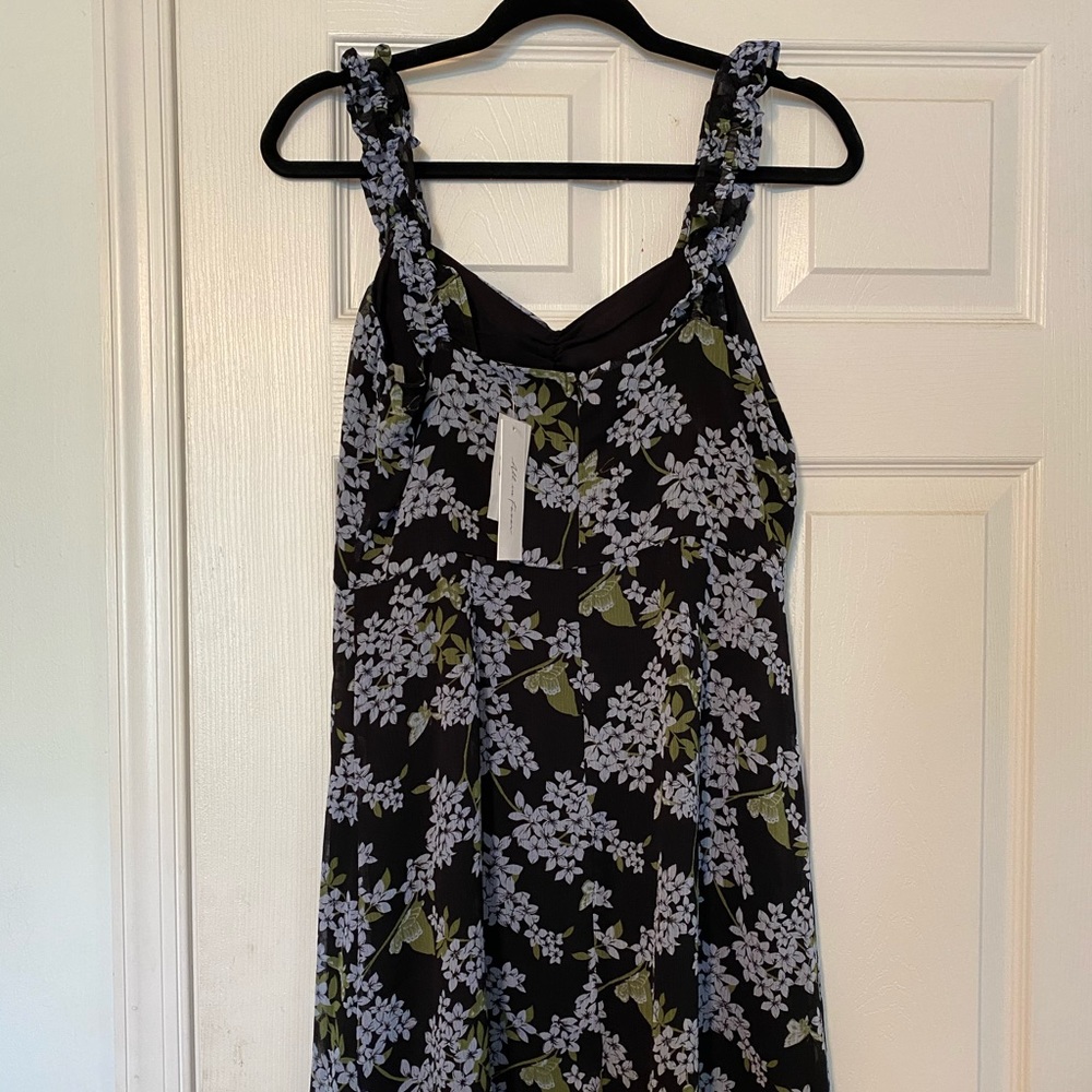 All in Favor black&blue floral dress